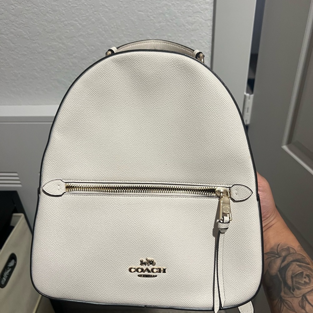 Coach Cream Leather Backpack